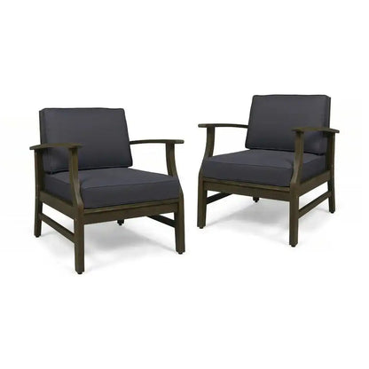 Perla Contemporary Club Chair with Water-Resistant Cushion