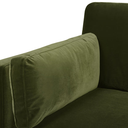 Brooding Upholstered Accent Chair with Arm Cushions and Wood Legs
