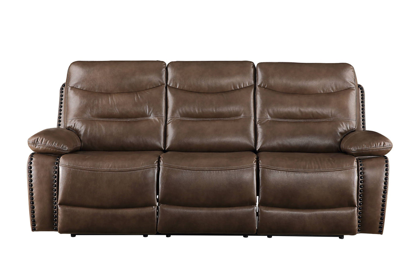 Aashi Leather Gel Match Recliner Sofa - Brown