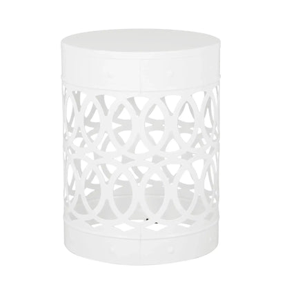 Outdoor Metal Large End Table, Modern Design