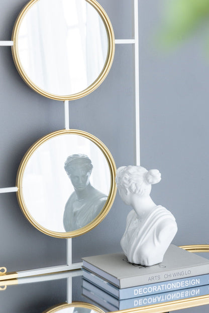 3 Mirror Piece Wall Mirror in Rectangular Frame