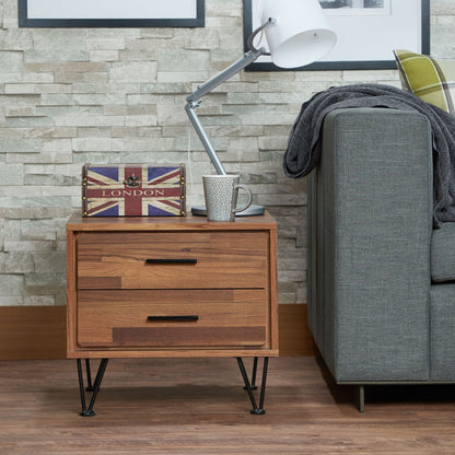 Deoss Walnut Finish Accent Table
