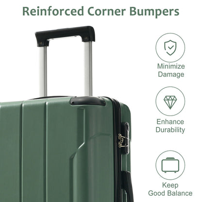 GigaTech 3-Piece Hard Shell Luggage Set (Green)