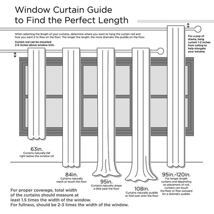 Twist Tab Lined Window Curtain Panel White 50x95