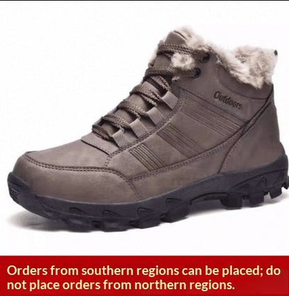 Winter Fleece-lined Thermal Cotton Shoes For Casual And Sports Wear