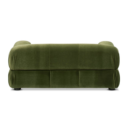 Marcel Upholstered Modern Small to Medium Pet Bed For Dogs and Cats Olive Green Velvet