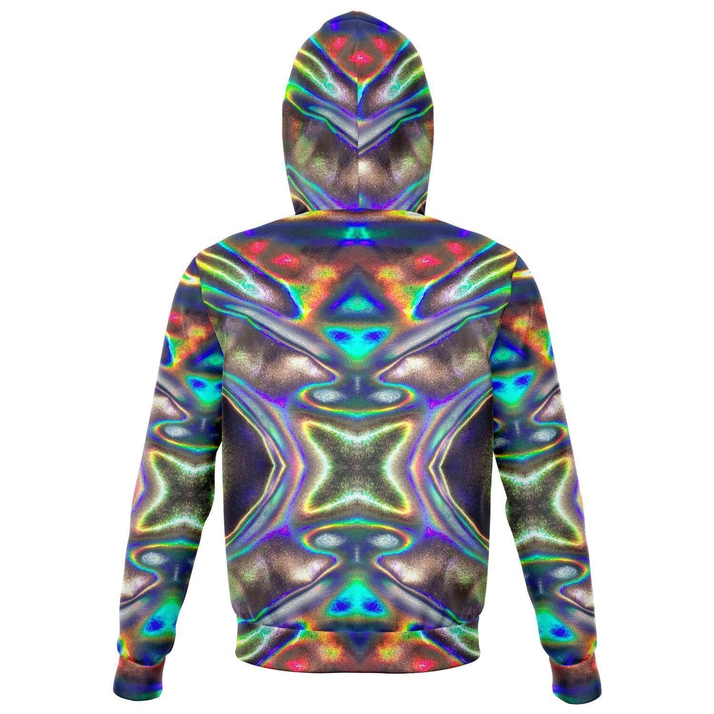 HOLOGRAPHIC PRINT PREMIUM ZIP UP HOODIE