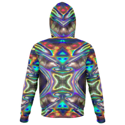 HOLOGRAPHIC PRINT PREMIUM ZIP UP HOODIE