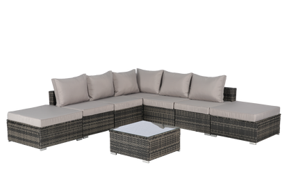 8 Pieces Outdoor Patio Sectional Sofa Couch