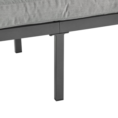 4-Pieces Outdoor Metal Patio Furniture Set with Cushions