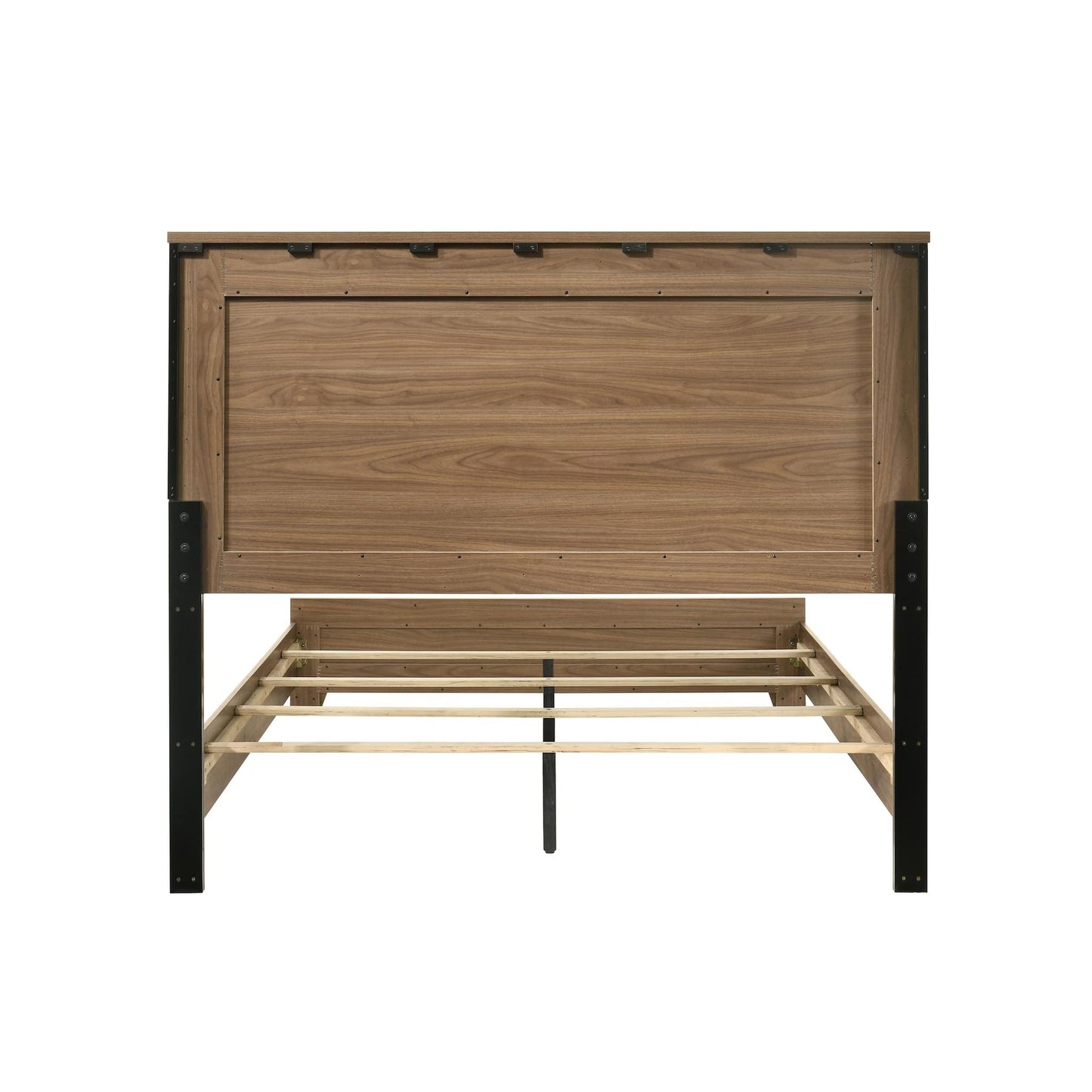 Walnut / Chestnut 3pc Queen Size Bedroom Set with Nightstands