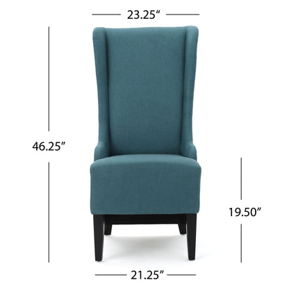 Alight Upholstered Dining Chair With High Back And Birch Wood Legs (Set of 2)