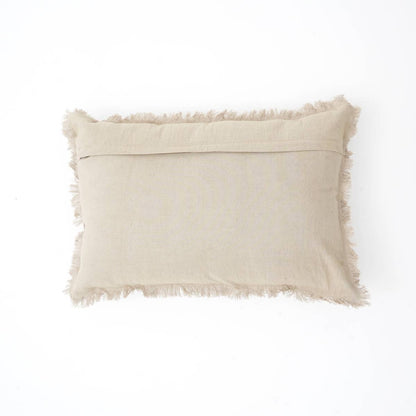 Linen Printed Lumber Throw Pillow 16x24 Brown & Green
