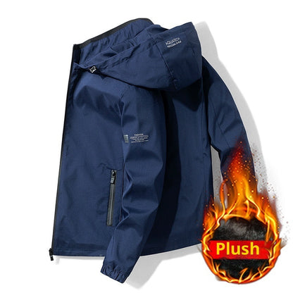 Youth Handsome Fleece-lined Thick Jacket Men