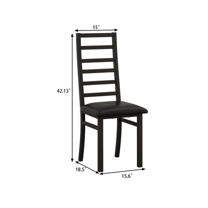 Rectangular Stretch Dining Table With 4 Chairs - Black / Gray