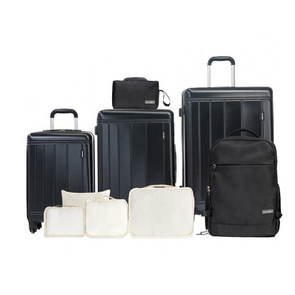GigaTech 9-Piece Black Luggage Set With TSA Lock