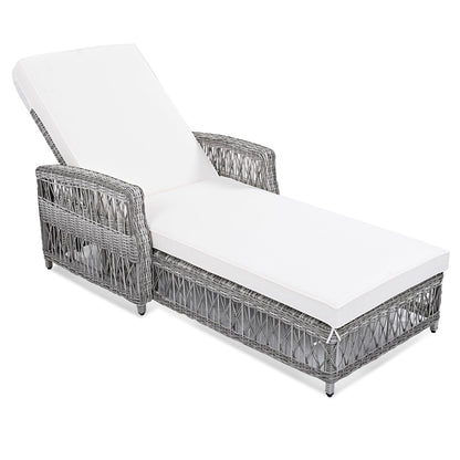 Go Outdoor Long Reclining Chaise with Cushions