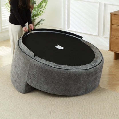 55'' Chenille Foam Single Swivel Chair
