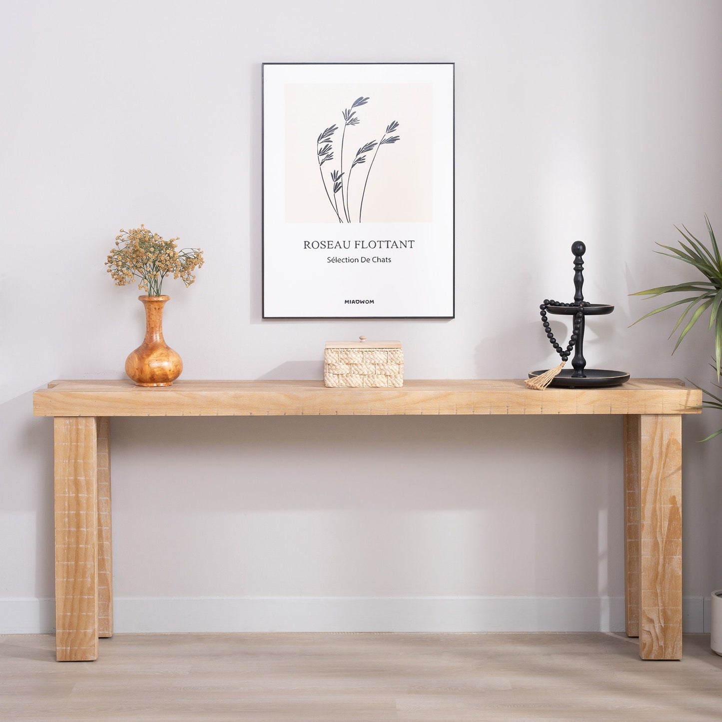 Console Table, Entryway Table with Design, Long Narrow Sofa Table for Living Room - Multi