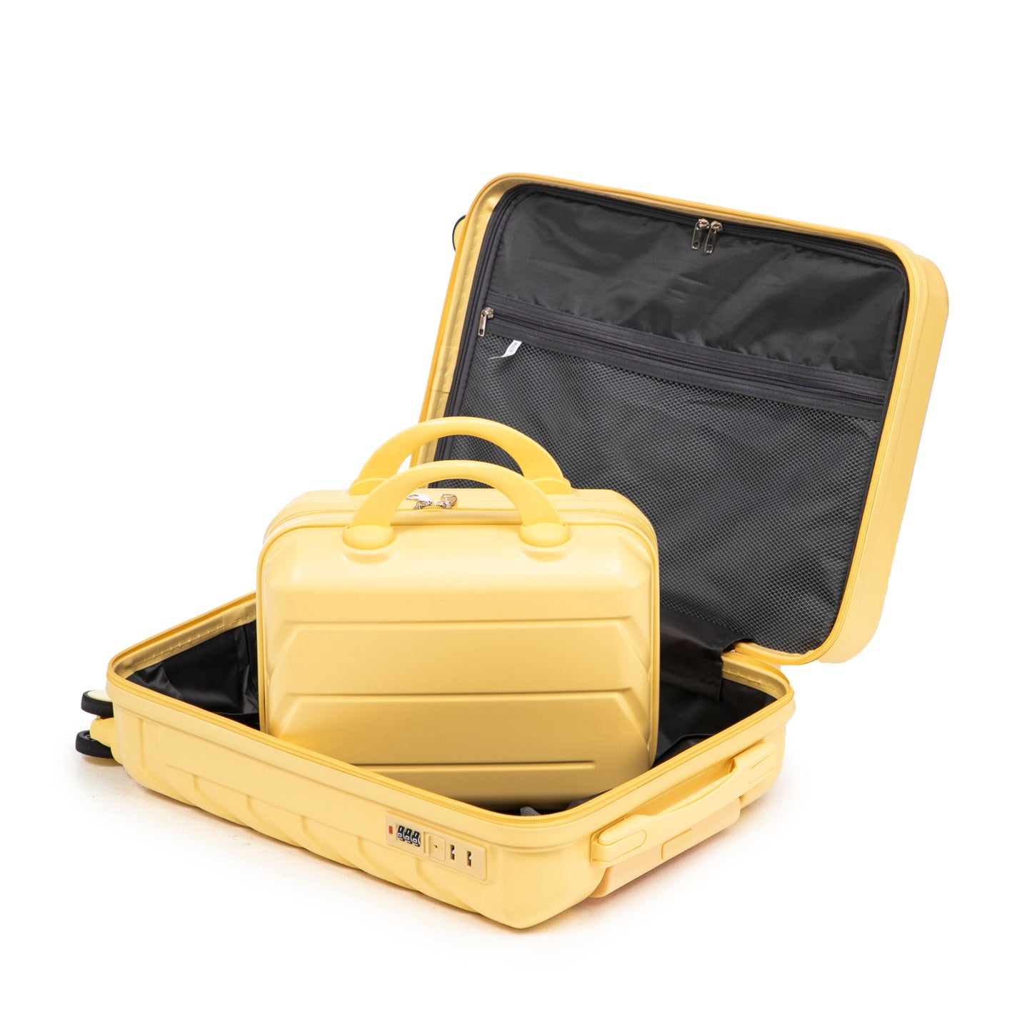 14'/20' 2-Piece ABS Spinner Wheel Luggage Set with Combination Lock