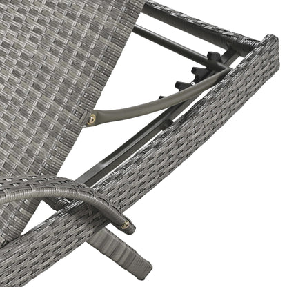 K&K 80" Outdoor Wicker Chaise Lounge Chairs Set of 2