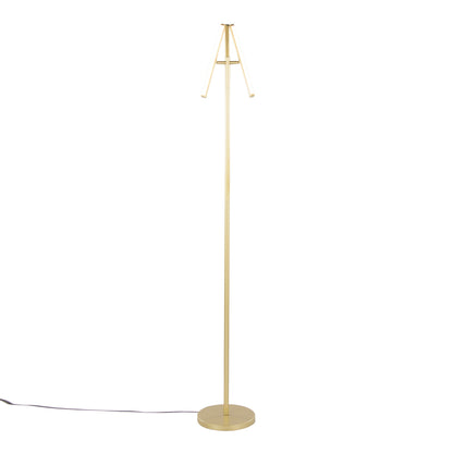 Icicle 65' Modern Swivel Floor Lamp in Gold Metal