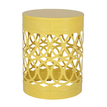 Outdoor Metal Large End Table, Modern Design