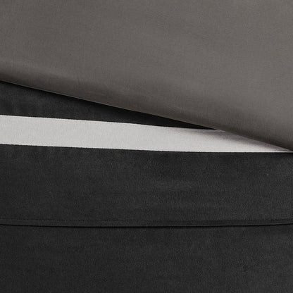 7 Piece Faux Suede Comforter Set Black King