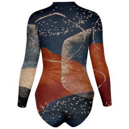 Spellbound Long Sleeve Swimsuit | One Piece Bodysuit | Front Zipper
