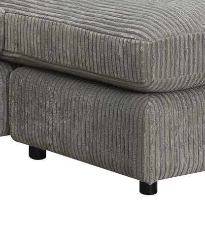 Tavia Reversible Sectional Sofa With 6 Pillows - Gray