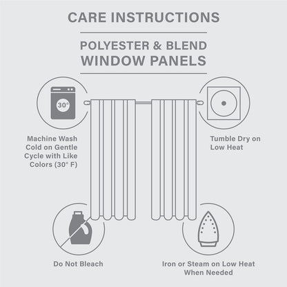 Solid Crushed Curtain Panel Pair (2 Pcs Window Panels)