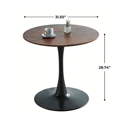 Mid-Century Tulip Table With Round Top and Pedestal Base