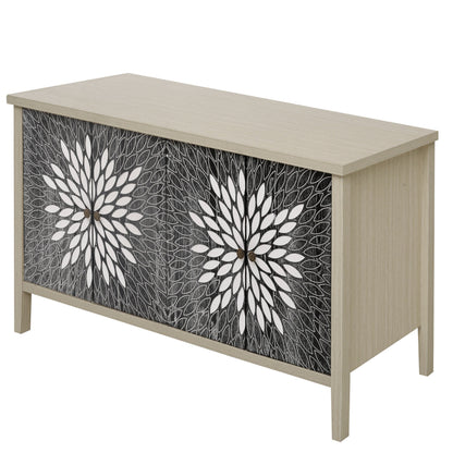 Sideboard Buffet Cabinet with 4 Doors and Adjustable Shelves