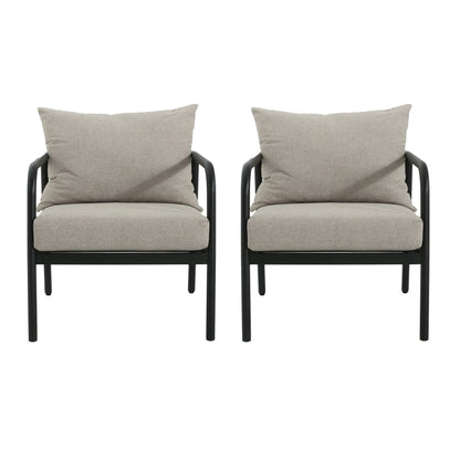 Leora Modern Minimalist Round Tube Sofa Chair with Cushions