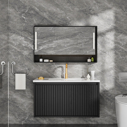 Wall Mounted Floating Bathroom Vanity With Sink and Drawers