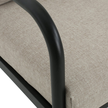 Leora Modern Minimalist Round Tube Sofa Chair with Cushions