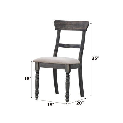Leventis Linen Weathered Side Chair (Set of 2) - Light Brown