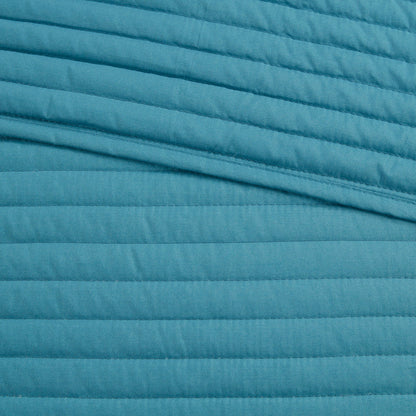 8 Piece Printed Seersucker Comforter and Quilt Set Collection Aqua Full/Queen
