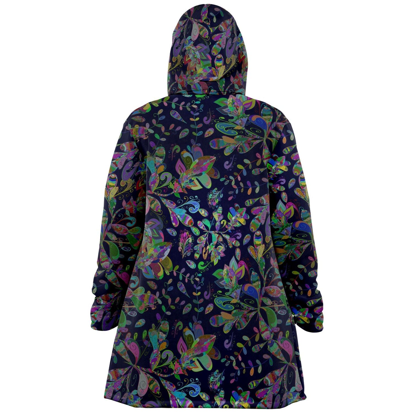 Petal Pop Cuddle Cloak | Unisex Minky Sherpa Lined Hooded Coat | Women and Mens Festival Coat | Mountain Fashion
