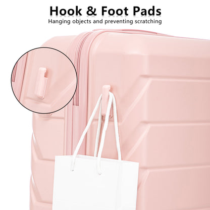 Set 3PCs 20'/24'/28' ABS Spinner Wheel Luggage - Pink