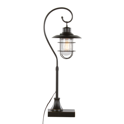 Landen 33" Contemporary Metal Task Lamp in Oil Rubbed Bronze - Set of 2