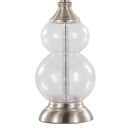 Belle Modern Seeded Glass Table Lamps – Set of 2