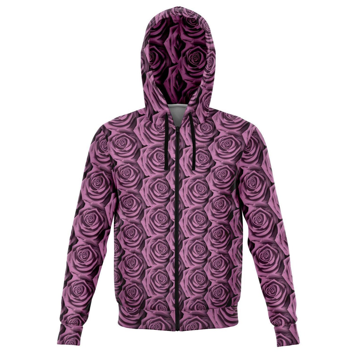 PINK ROSES PREMIUM ZIP UP HOODIE