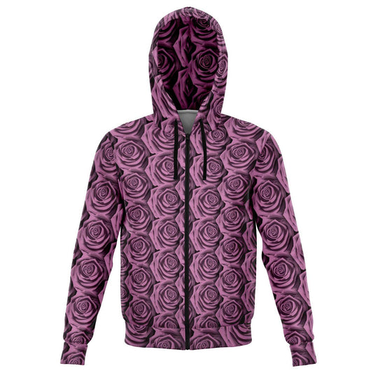 PINK ROSES PREMIUM ZIP UP HOODIE