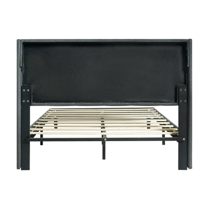 Modern Queen Size Upholstered Platform Bed Frame