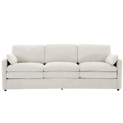 Cozy Upholstered 3 Seater Sofa With Double Cushion