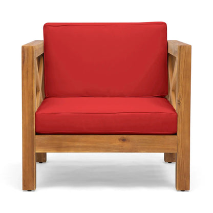 Brava Mid-Century Modern Club Chair with Water Resistant Cushions