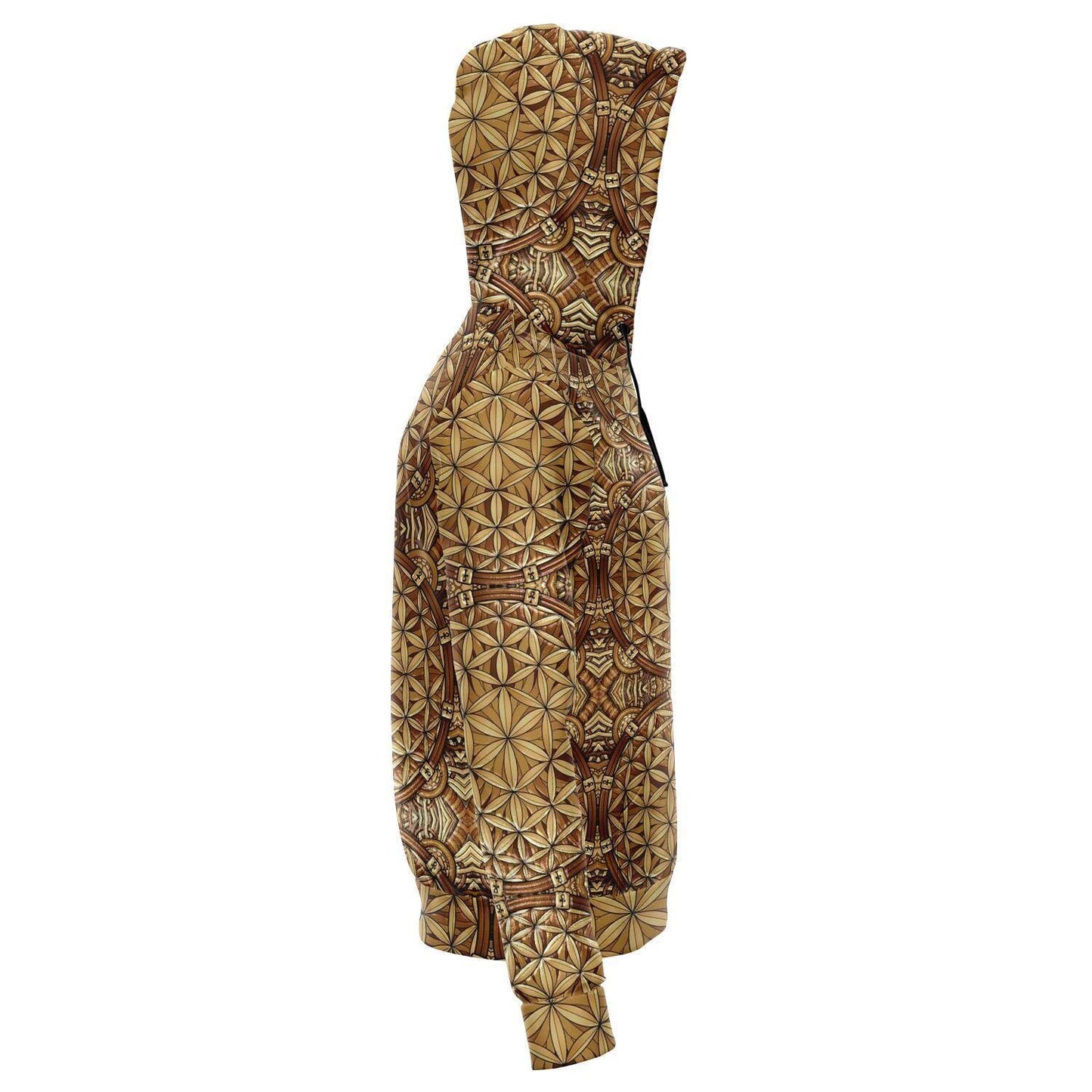 GOLD FLOWER OF LIFE  PREMIUM ZIP UP HOODIE