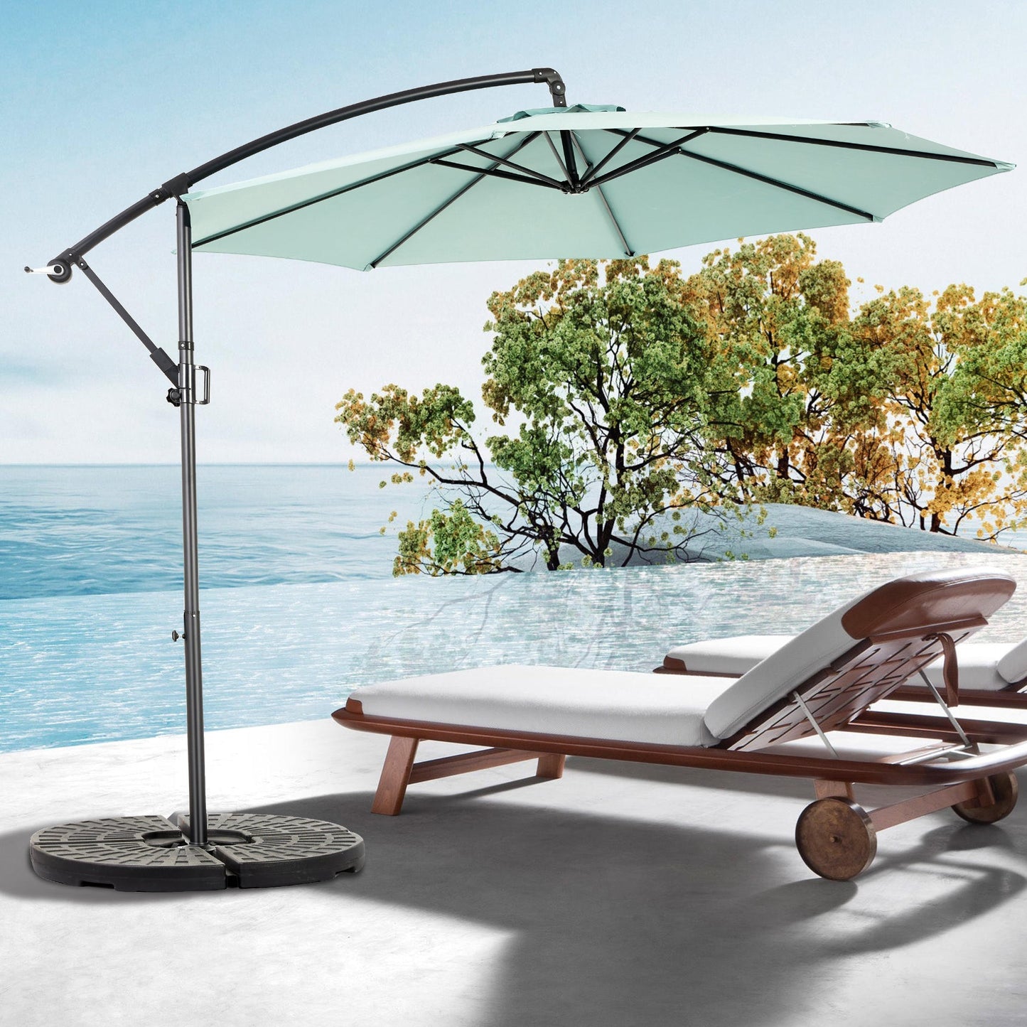Best Choice Products 10ft Offset Hanging Market Patio Umbrella