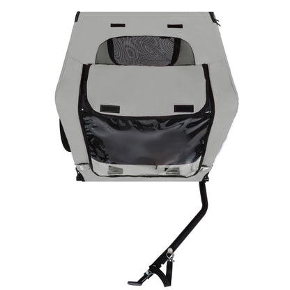 Outdoor Heavy Duty Collapsible Pet Bike Trailer with 16-Inch All-Terrain Wheels